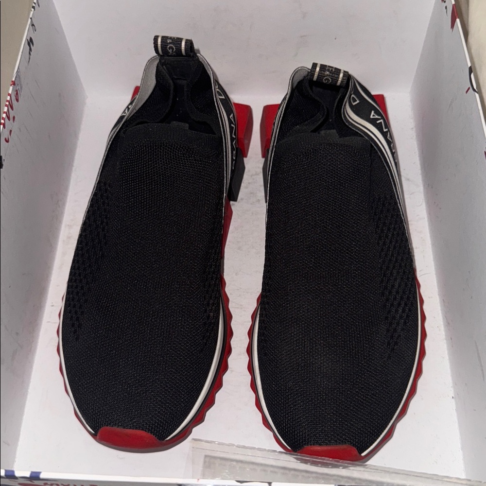 Dolce & Gabbana Black Slip-On Sneakers LIMITED EDITION